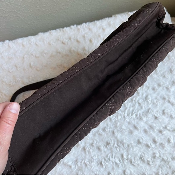 Vera Bradley EUC Chocolate Brown Solid Quilted Shoulder Bag - Picture 6 of 6